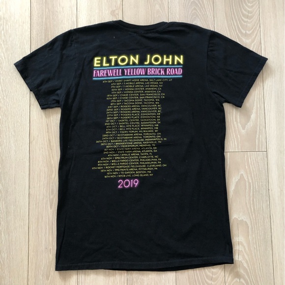 Elton John Farewell Yellow Brick Road 2019 US Tour with Dates Size S - Picture 3 of 7